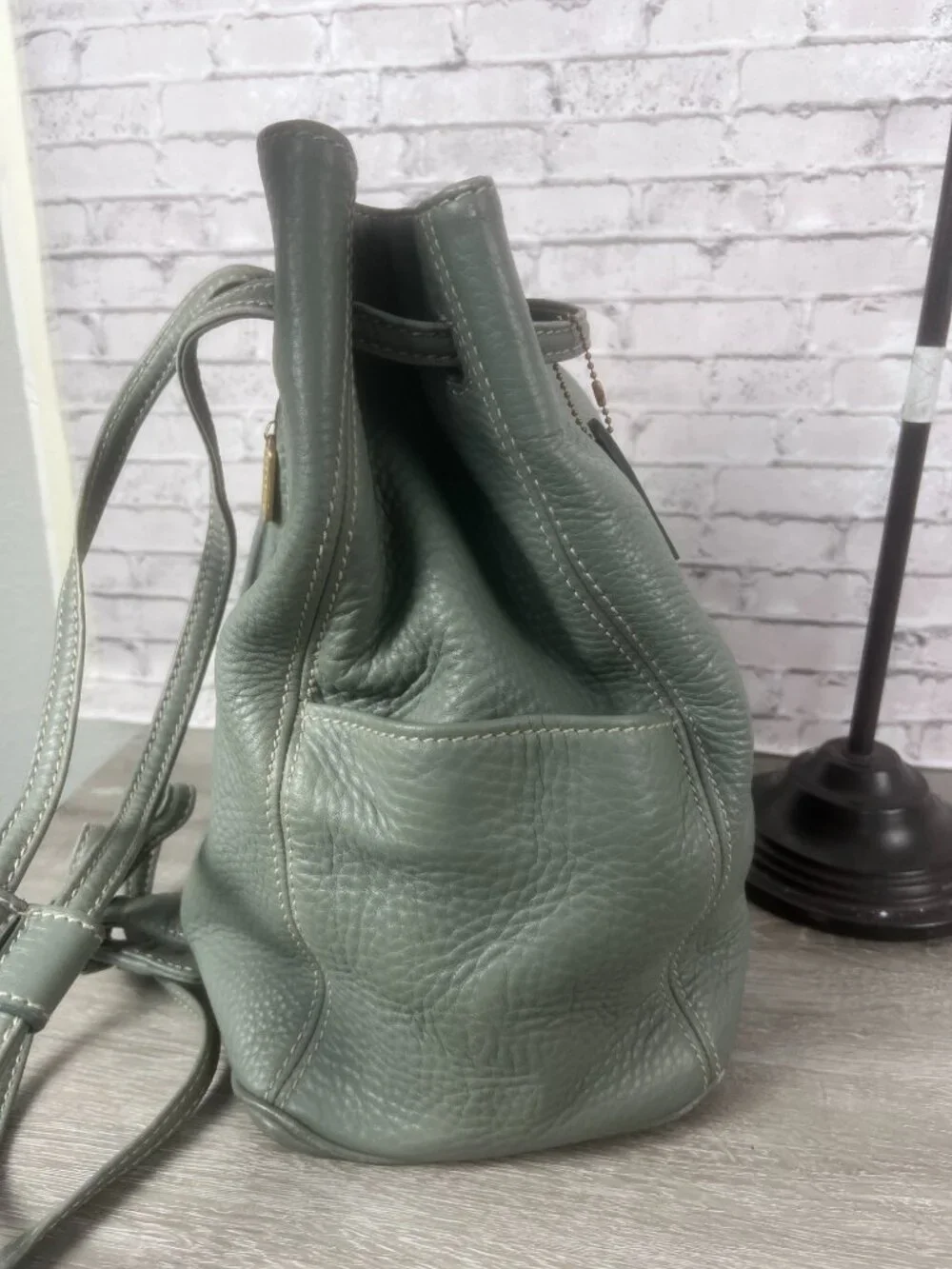 Rare Color COACH Vintage Sonoma Sling Bag Natural Grain Leather Crossbody 4922